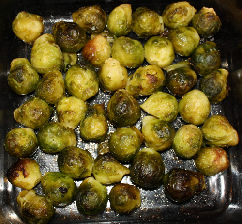 How should you roast Brussels sprouts?